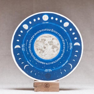 Moon Phases Lunar Calendar 'Native Circles' Birchwood Wheel by Irish artist Emily Robyn Archer image 1