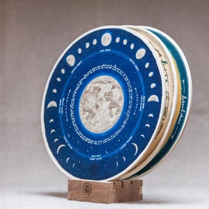 Moon Phases Lunar Calendar 'Native Circles' Birchwood Wheel by Irish artist Emily Robyn Archer image 2