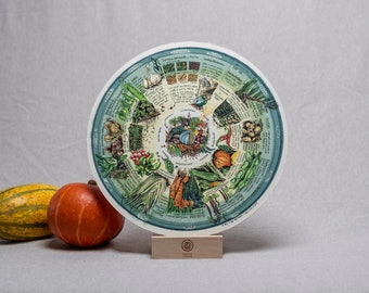 Veg Patch -what to plant & when - 'Native Circles' Birchwood Wheel by Irish artist Emily Robyn Archer