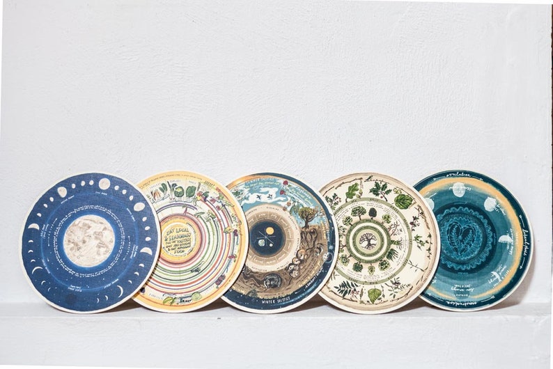 Moon Phases Lunar Calendar 'Native Circles' Birchwood Wheel by Irish artist Emily Robyn Archer image 5