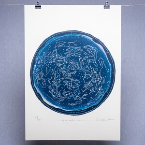 Mapa estelar - Impresión de edición limitada en papel