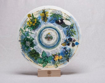 Seasonal Foraging -Hedgerow - 'Native Circles' Birchwood Wheel by Irish artist Emily Robyn Archer