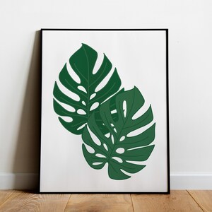 Stampa artistica Monstera / Poster decorativo da parete con pianta