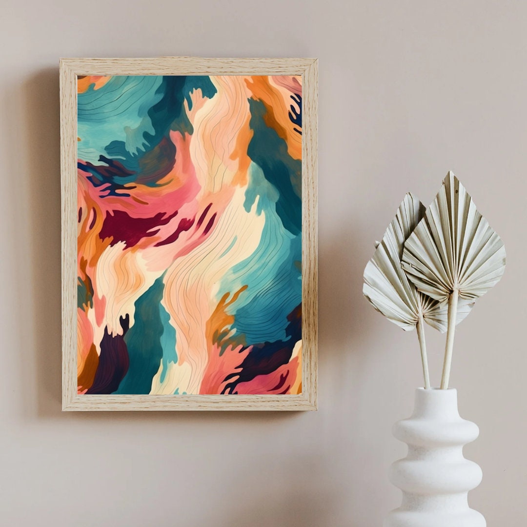 Set of 3 Abstract Printable Wall Arts Colourful Arts Etsy