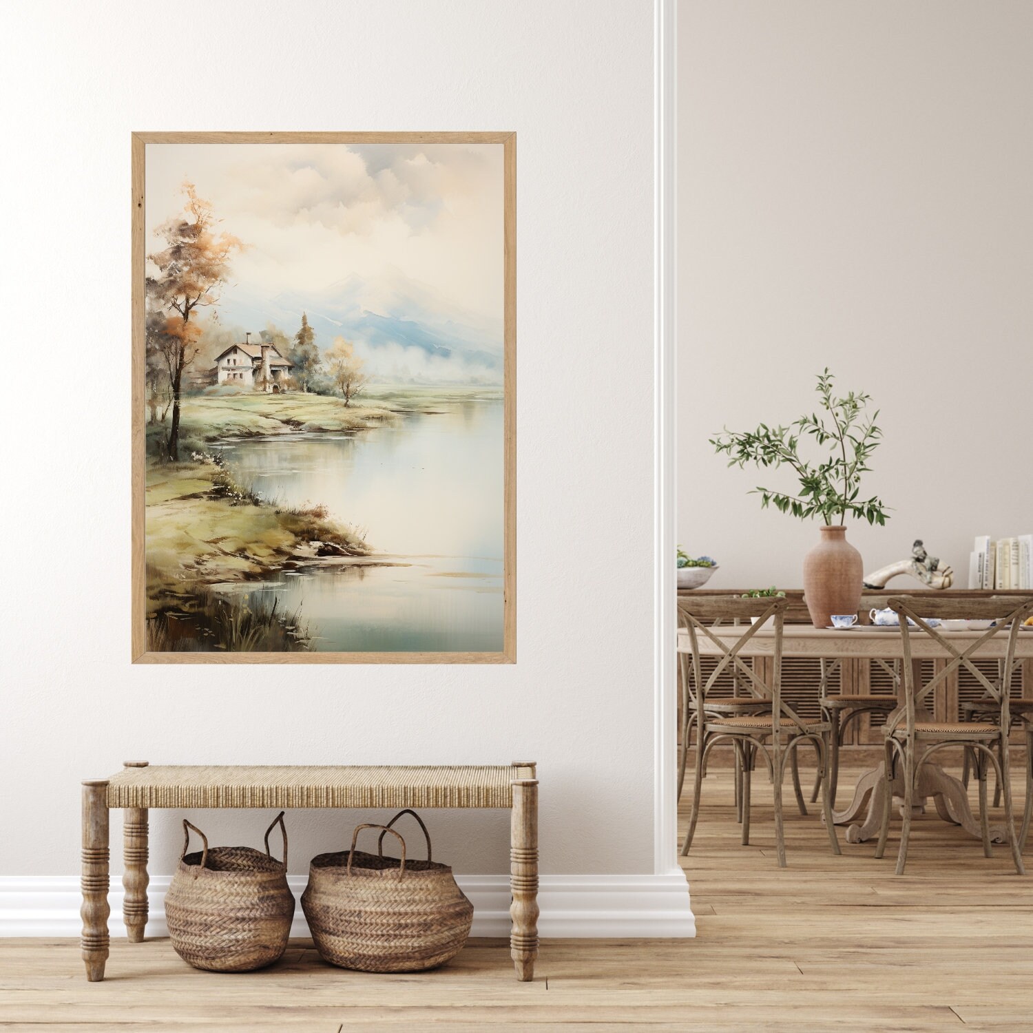 Vintage Wall Art Landscapes Rivers Trees Vintage Wall - Etsy