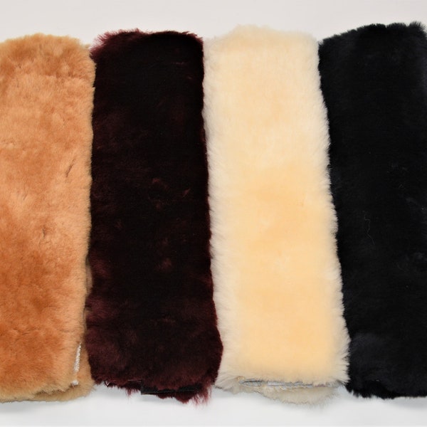 Genuine Sheepskin Seat Belt Cover - 3/4" Plush