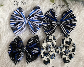 First responder bows police bows - Toddler police outfit-police department bow