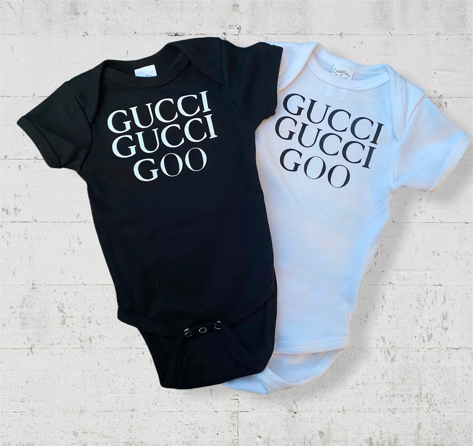Gucci Gucci Goo baby onesie with matching bow/ GUCCI inspired Etsy