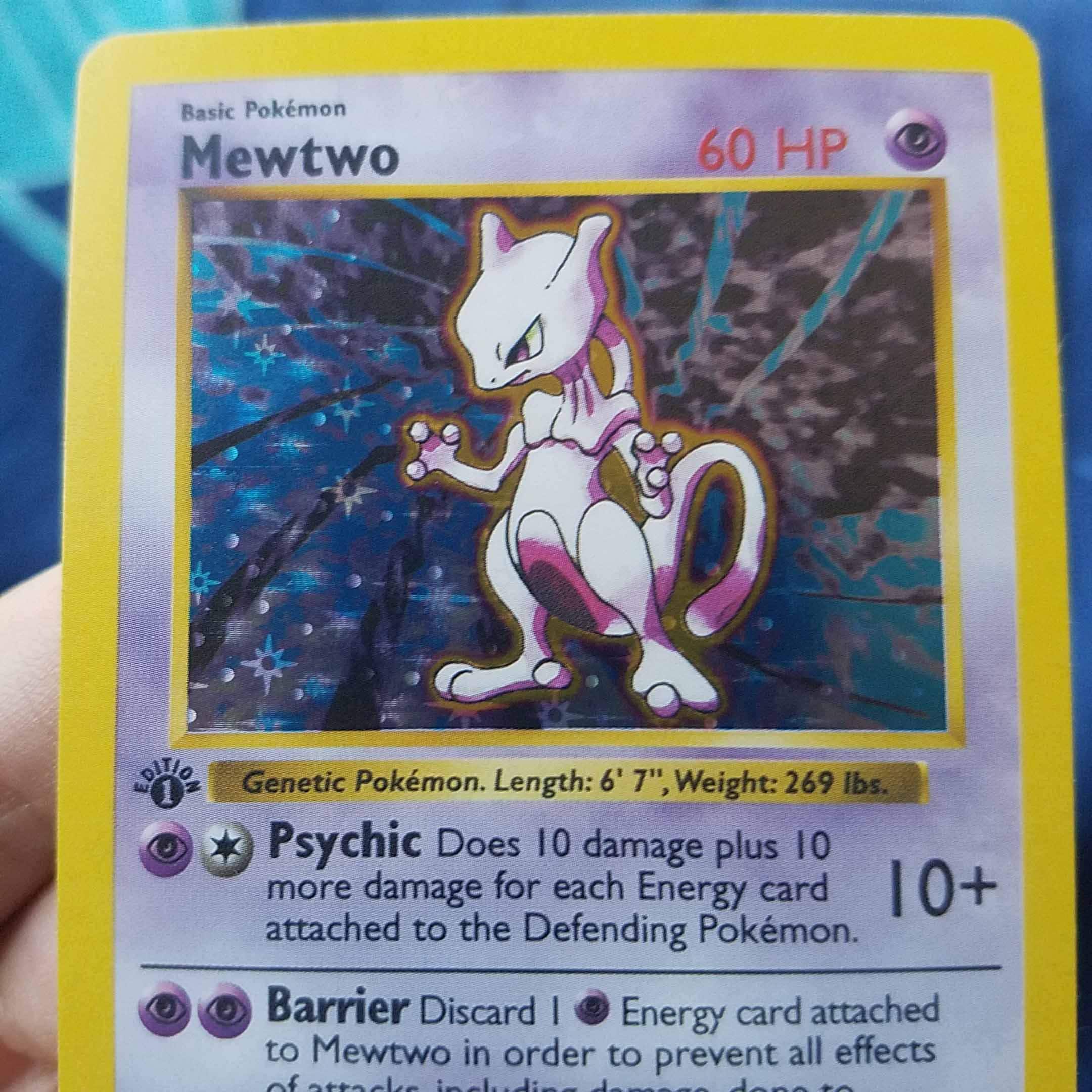 mewtwo pokemon card first edition Promo #3 Discard 1 Psychic Energy card in order to prevent all effects of attacks Mewtwo #10 Prices | Pokemon
