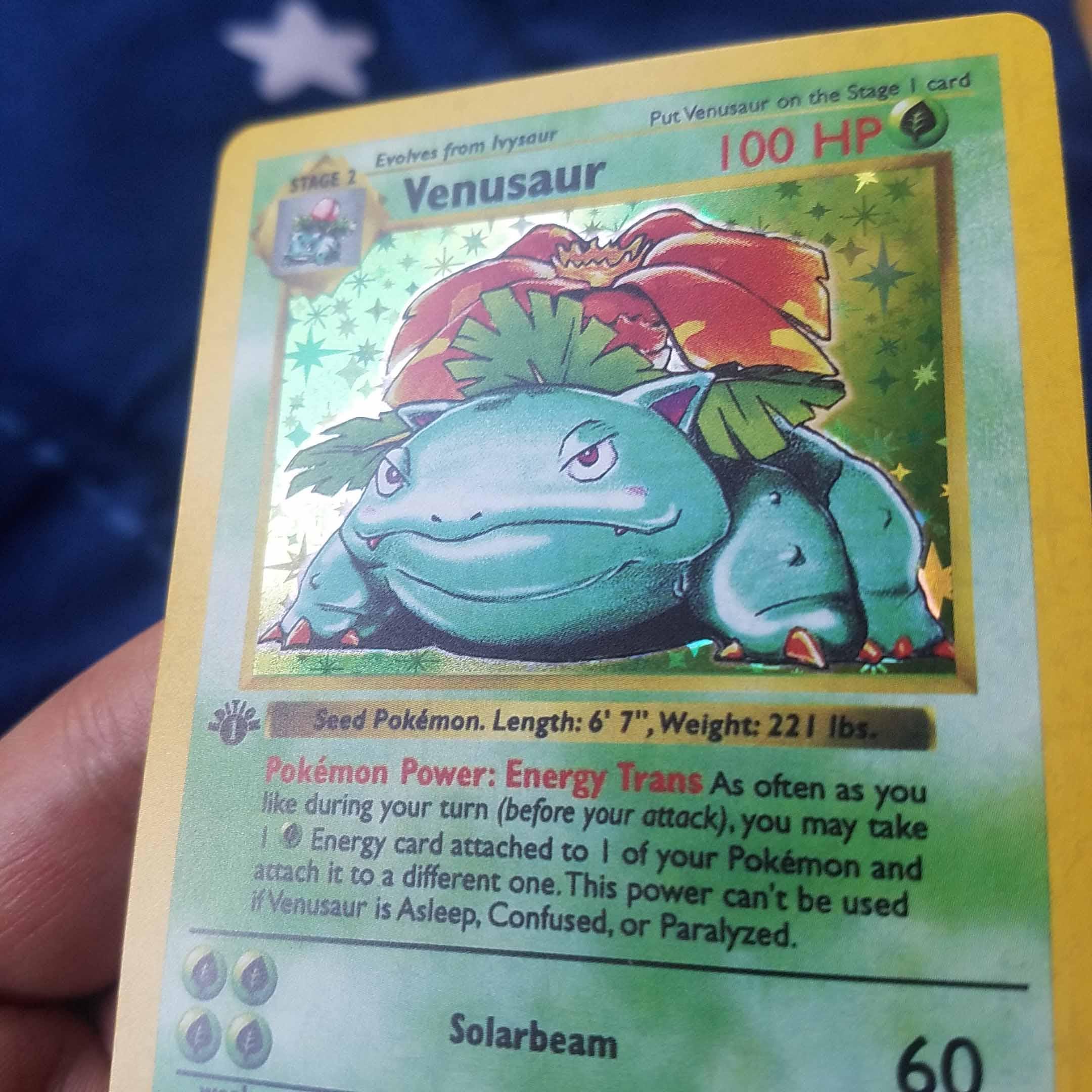 Star Holo) Pokemon Card 1st Edition Shadowless Holographic Card