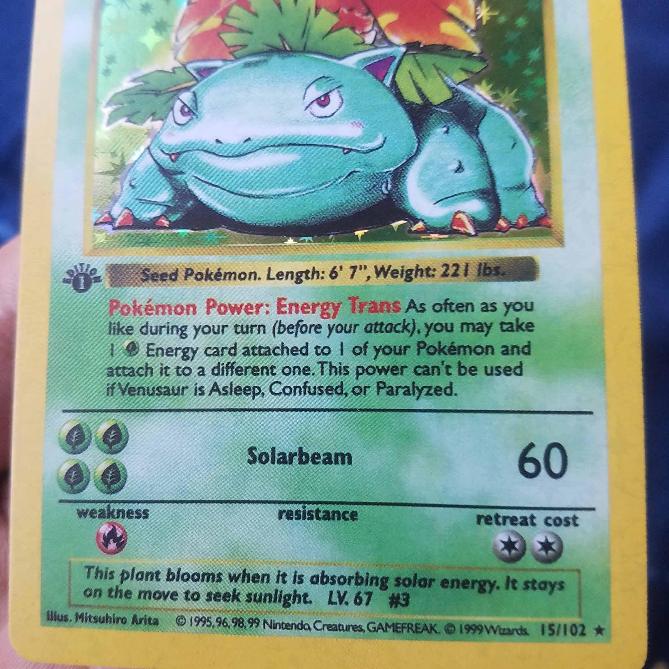 Star Holo) Pokemon Card 1st Edition Shadowless Holographic Card