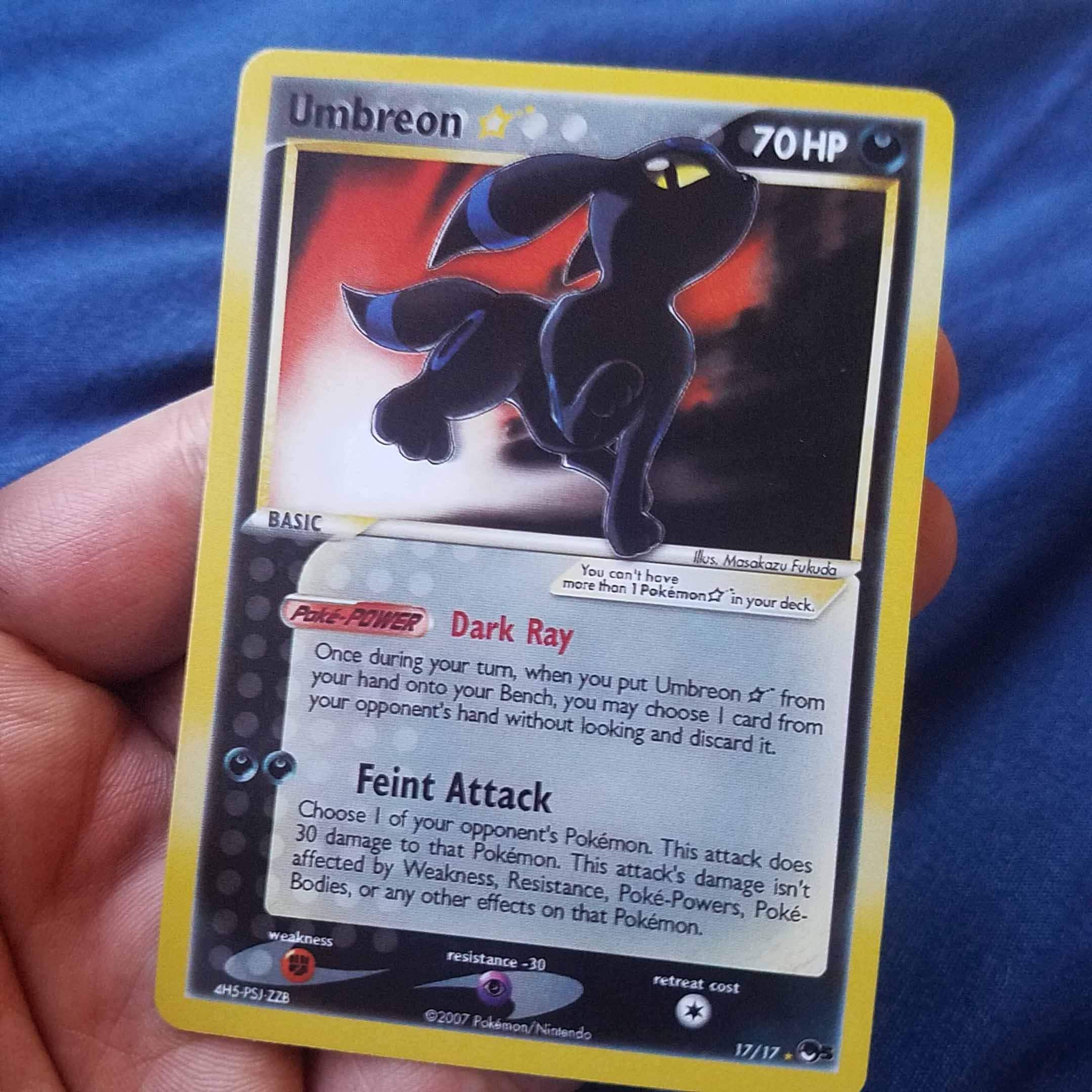 Non-holo) Pokemon Card Gold Star Pop Series 5 Umbreon - Etsy