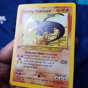 Holo pur) Pokemon Karte ersten Edition Leuchtendes Glurak Neo Destiny 107/105