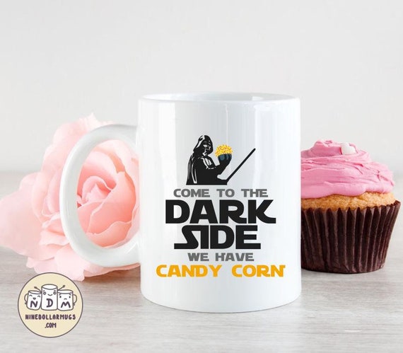 Come Dark Side We Have Candy Corn - Star Wars Parody Halloween Travel Mug