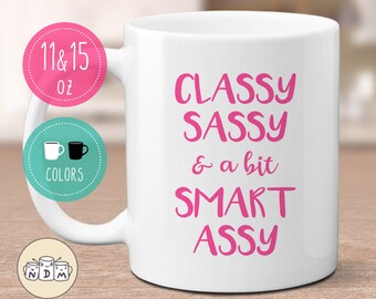 Caneca Elegante, Atrevida e Inteligente, Presente Divertido para Ela