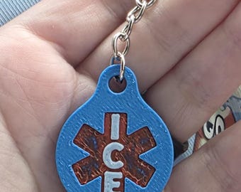 Porte-clés numérisable pour carte d&#39;identité médicale