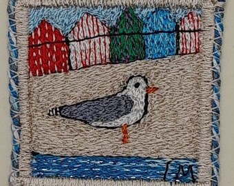 Gull and Beach Huts