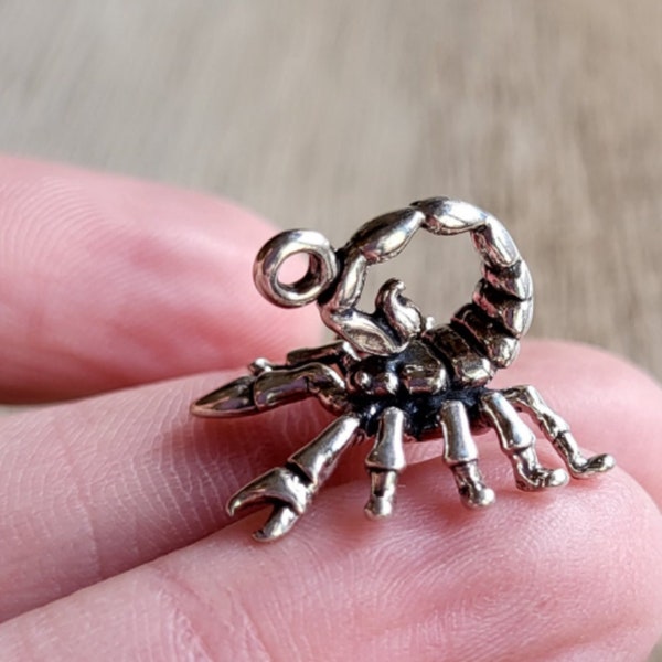 Scorpion Charm | Sterling Silver Charms, jewelry charms, southwest jewelry, silver scorpions