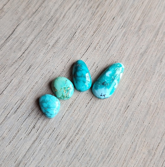 Carico Lake Turquoise Cabochons, Jewelry Making Turquoise Stones, L3797