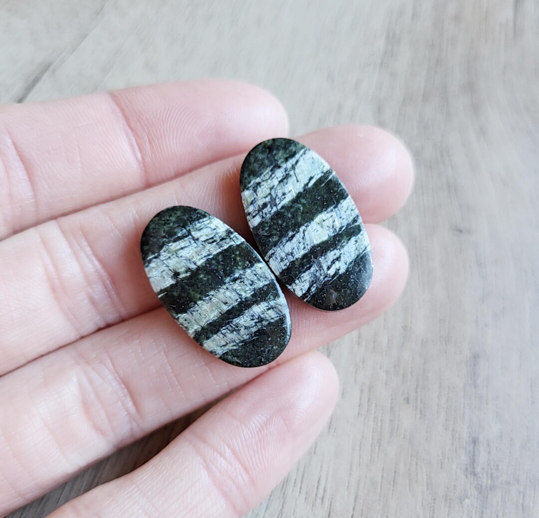 Cabochon Séraphinite Naturelle 40,16 Carats - Vert, Forme Fantaisiste, Qualité Excellente