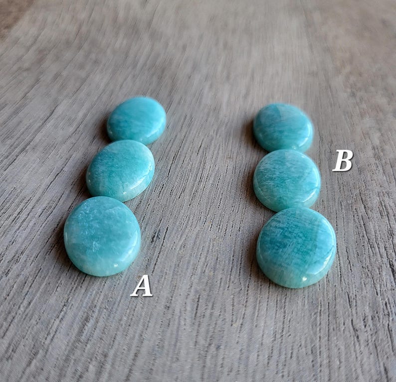 Amazonite Cabochon Lot, Amazonite Ovals, Unbacked Stones, Wire Wrapping ...