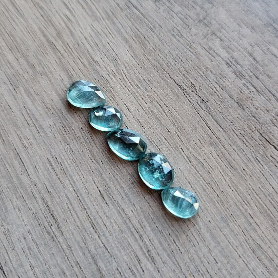Rose Cut Paraiba Kyanite for Jewelry Making, Crystal Blue Gemstone Rosecuts, L9969