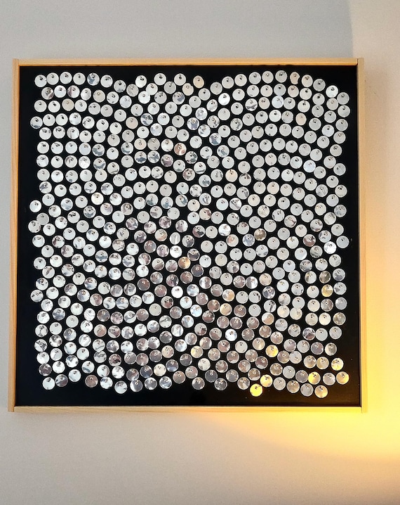 Shimmering Mosaic Wall Art: Recycled Aluminum Soda Can Decor