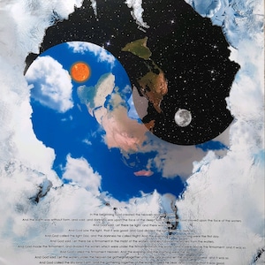 Poster The FLAT EARTH MAP - Real World plus kleurrijke poster gratis