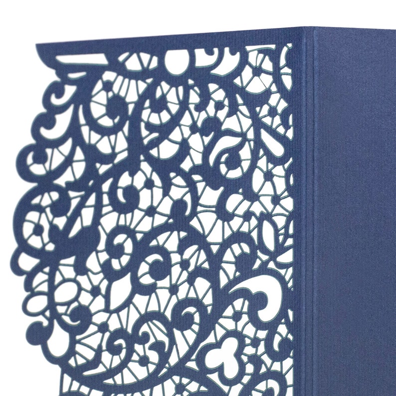 Navy Blue Covers Laser Cut Invitation Covers DIY Invitations - Etsy