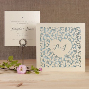Elegante huwelijksuitnodigingen met uw monogram, downloadbestanden, doe-het-zelfuitnodigingen, uitnodigingssjabloon, SVG-bestand voor Cricut, Die Cut File