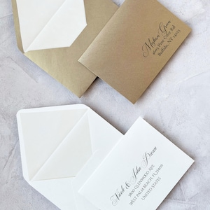 Velvet Lined Envelopes, Custom Colors Handmade Envelopes, Luxury Envelopes in 12 Different Colours with Velvet Liners, Euro-Flap, Set of 10