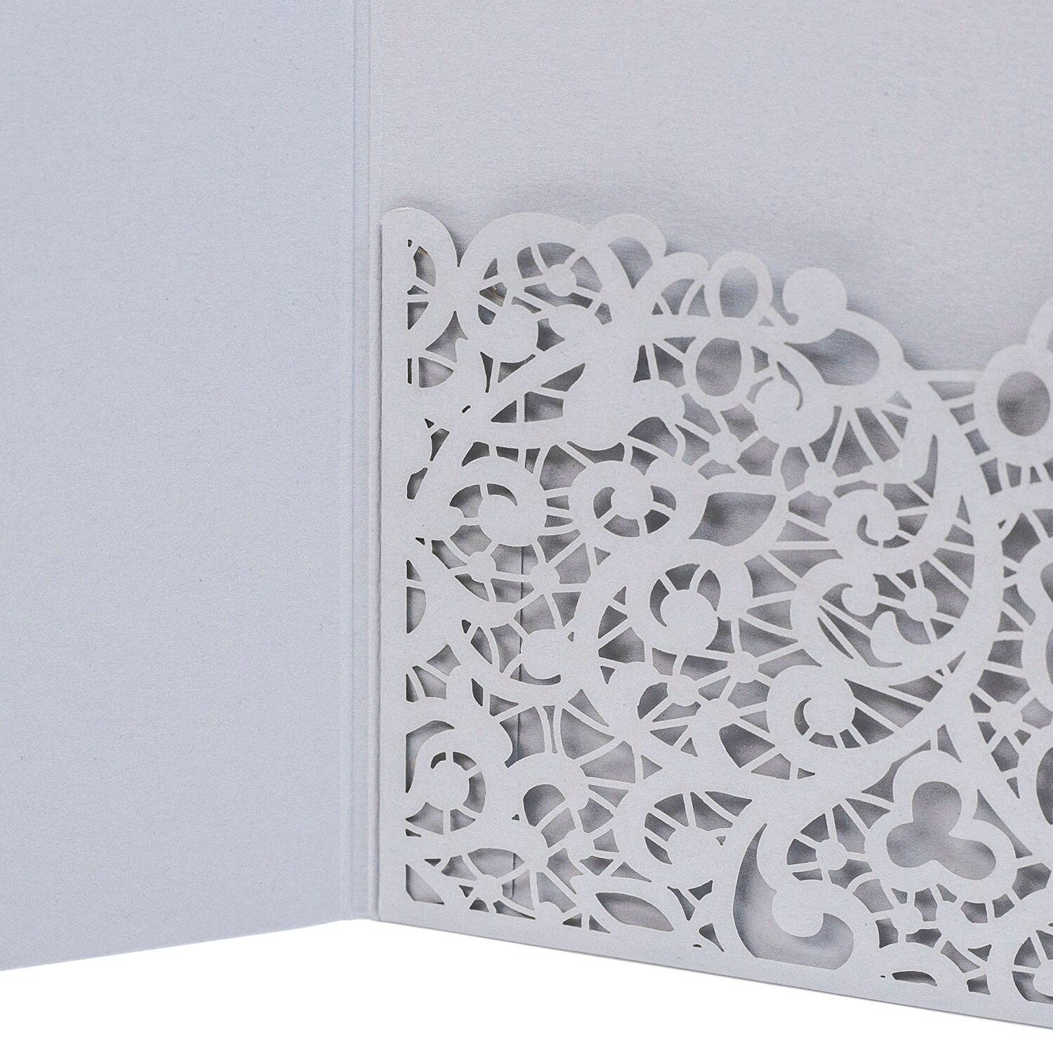 Laser Cut Invitation Covers Gray Colour DIY invitations | Etsy