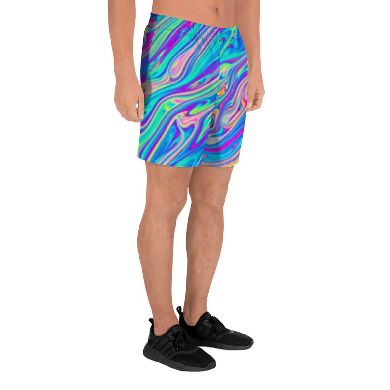 Oil Slick Trippy Vaporwave Aesthetic Clothing Bike Shorts | Etsy