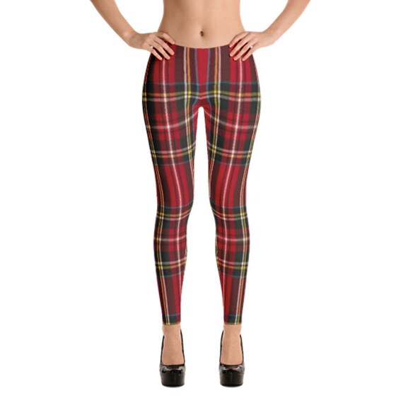 plaid pants leggings