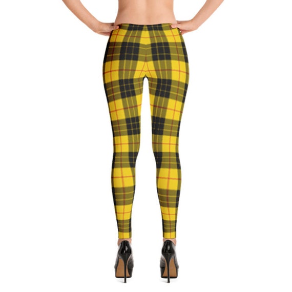 yellow plaid tights