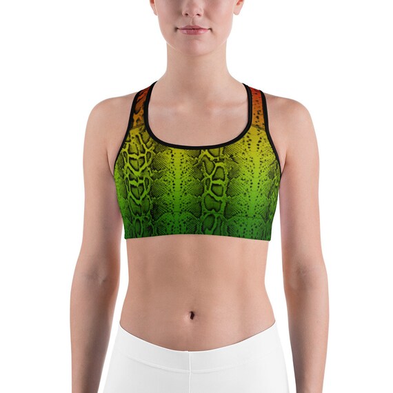 Rasta Snake Jamaica Reggae Rave Bra Yoga Bra Tye Dye Sports Etsy