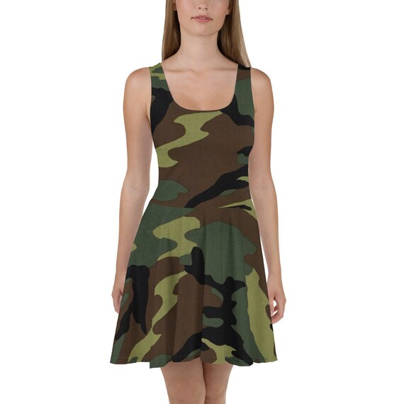 camo skater dress