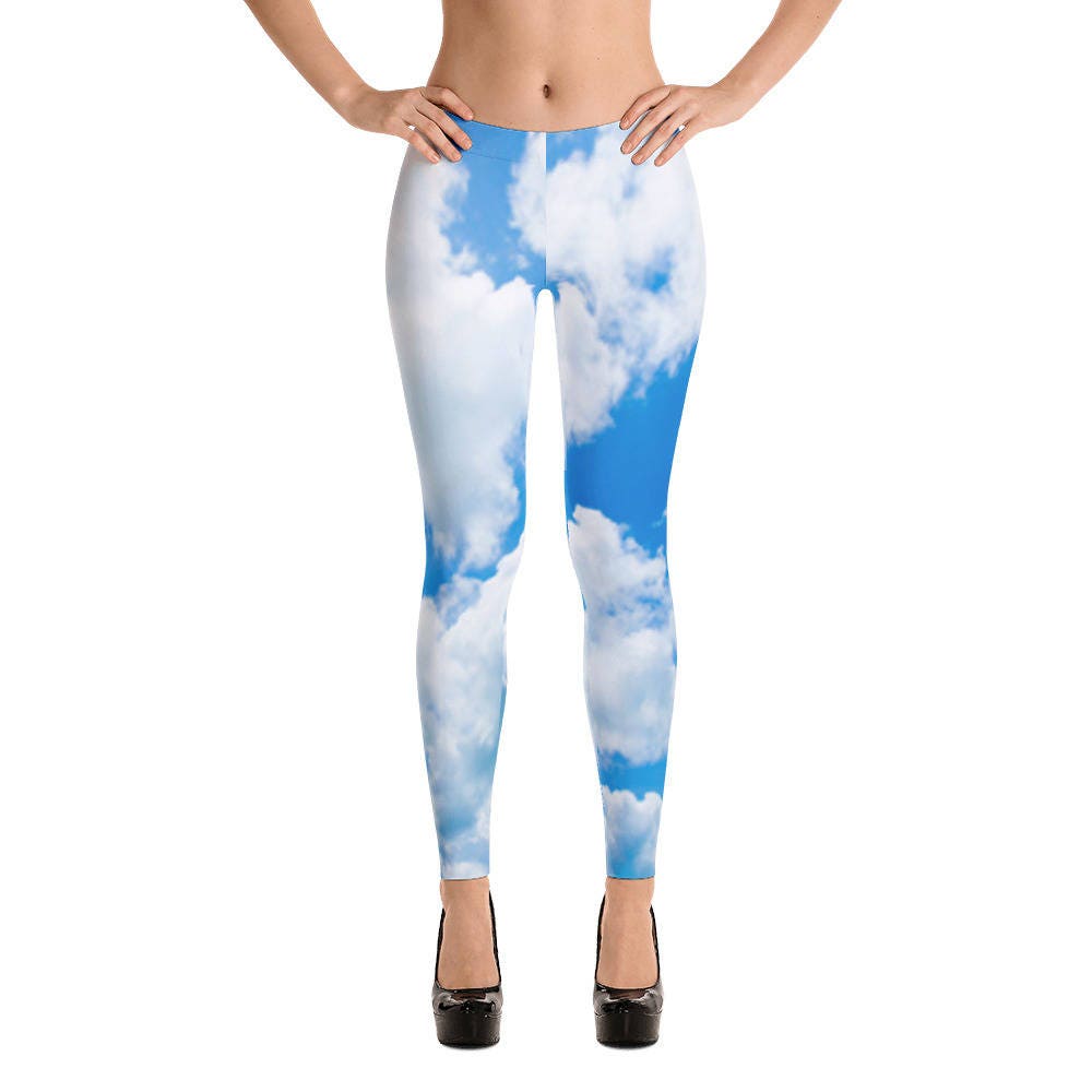 cloud print leggings