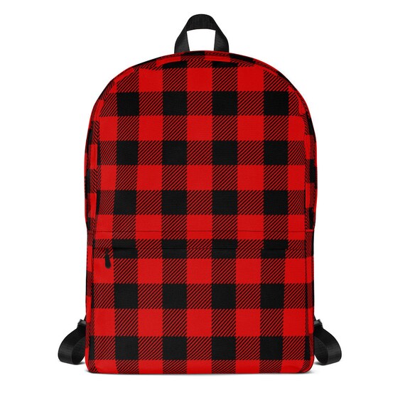 buffalo plaid backpack