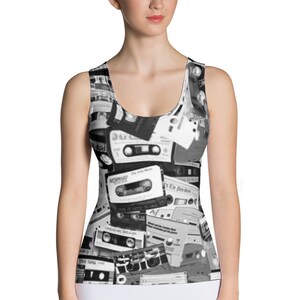 Cassette Tape Tank Top Street Wear 90s Hip Hop Clothing 80s Clothing 90s Clothing Vaporwave Aesthetic Clothing Punk Shirt Dance Costumes
