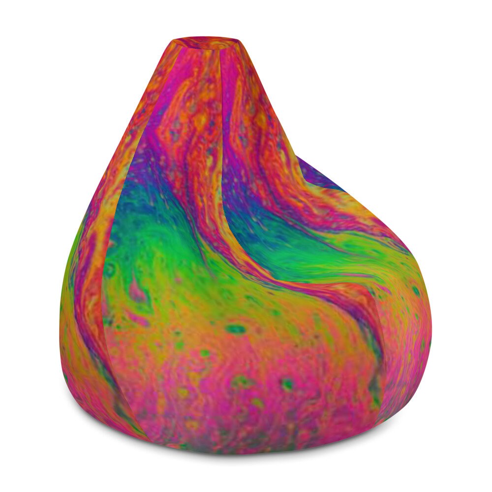 Trippy Rainbow Lava Lamp Bean Bag Chair Accent Chair Office | Etsy