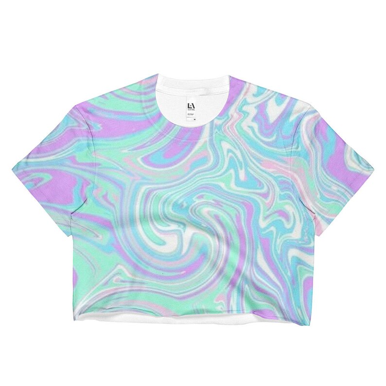 Vaporwave Pastel Goth Crop Top Tie Dye Shirt Hippie Clothes Etsy