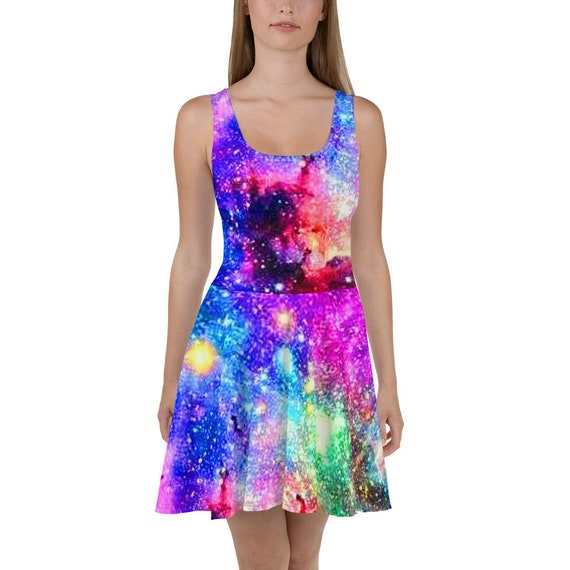 galaxy skater dress