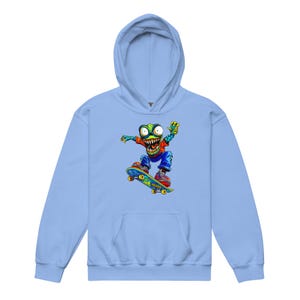 Monster Skater - Skateboarding Monster Kids Hoodie