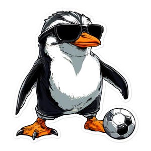 Soccer Penguin - Football Sticker