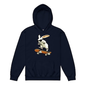 Skater Rabbit - Skateboarding Kids Hoodie