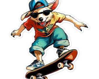 Australian Shepherd Skateboard - Dog Sticker