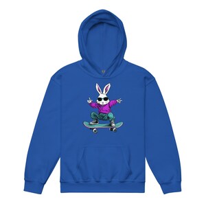 Rabbit skateboard - Skateboarding Kids Hoodie