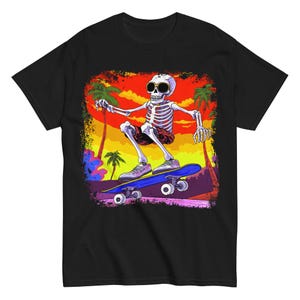 Skeleton Skateboarder - Skull Unisex T-Shirt