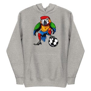 Soccer Player Parrot Hoodie Pullover